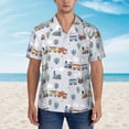 thumbnail image 2 of Pofeuu Trains And Cactuse Print Hawaiian Shirt for Men Sleeves Casual Button Down Summer Beach Dress Shirts T-Shirts,Large, 2 of 7