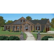 The House Designers: THD-7272 Builder-Ready Blueprints to Build a Small Craftsman Ranch House Plan with Slab Foundation (5 Printed Sets)