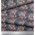 thumbnail image 2 of Soimoi Blue Cotton Cambric Fabric Insect & Texture Print Fabric by Yard 42 Inch Wide, 2 of 2