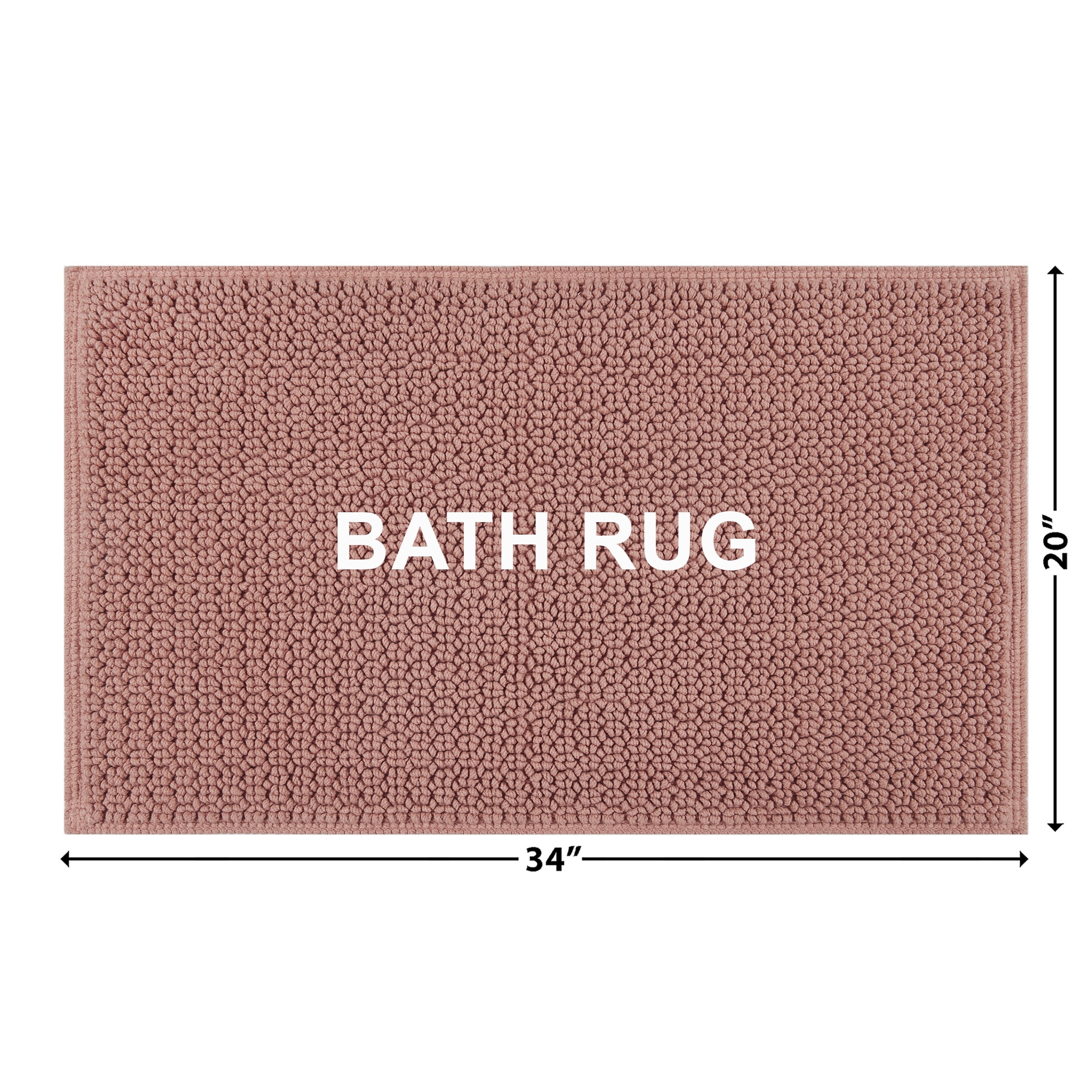 Better Homes & Gardens Signature Soft Looped Bath Mat, Old Rose, 20 in x 34 in