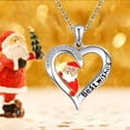 thumbnail image 2 of Xihbxyly Collar de Moda, Colgante de Corazón de Papá Noel Navideño, Elegante Joyería de Aleación, Accesorio Perfecto para Viajes, Bodas y Ocasiones Especiales, Regalo Ideal para Mujeres, Diseño Hermo, 2 of 7