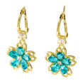 thumbnail image 2 of YYKihy New Flower Earrings Fashionable Women's Versatile Multi Color Petals Inlaid Ear Clip Earrings, 2 of 9