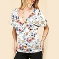 thumbnail image 2 of Raeneomay Womens Tunic Tops Womens T Shirts Short Sleeve Shirts V-Neck Tops Summer Casual Lightweight Clothes, 2 of 5
