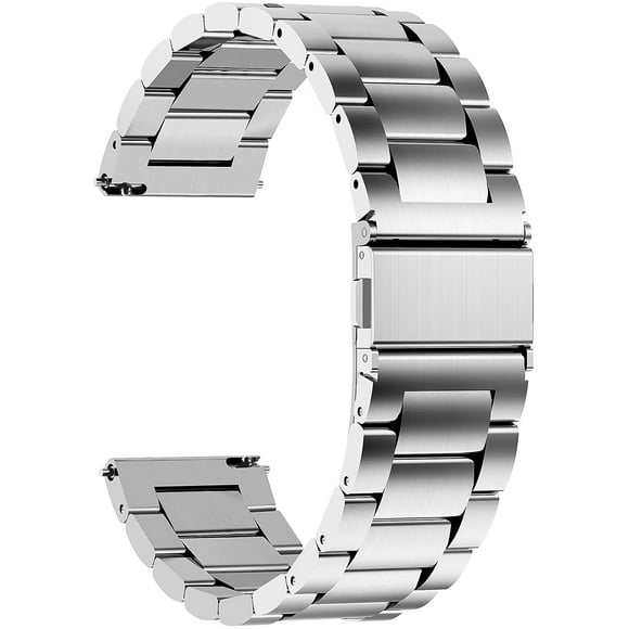 Smart Watch Strap 18mm, Metal Straps for Mens & Women, Compatbile for Samsung, Casio, Huawei, Fossil, Withings Smart Watch