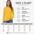 thumbnail image 7 of QUALFORT Women's Long Sleeve Shirts, 100% Cotton Crew Neck Long Sleeve T Shirt for Women, Soft Lightweight Casual Basic Cotton Top, Yellow XXL, 7 of 7