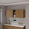 thumbnail image 2 of FM FURNITURE Luray Wall Cabinet Four Doors Engineered Wood Natural Oak, 2 of 8