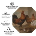thumbnail image 4 of Balery 6 Pcs Oil Painting Chicken And Duckleather Coasters Set, Drink Table Cup Coasters For Living Room Kitchen Coffee Decor, 4 of 9