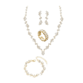 thumbnail image 1 of Kit 4 Pz Joyería Juego De Collar Pulsera Pendientes Y Anillo Dorado, 1 of 5