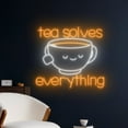 thumbnail image 2 of Handmadetneonsign Tea Solves Everything Neon Sign, Tea Cup Wall Art Decor, Drink Shop Wall Decor, 2 of 5