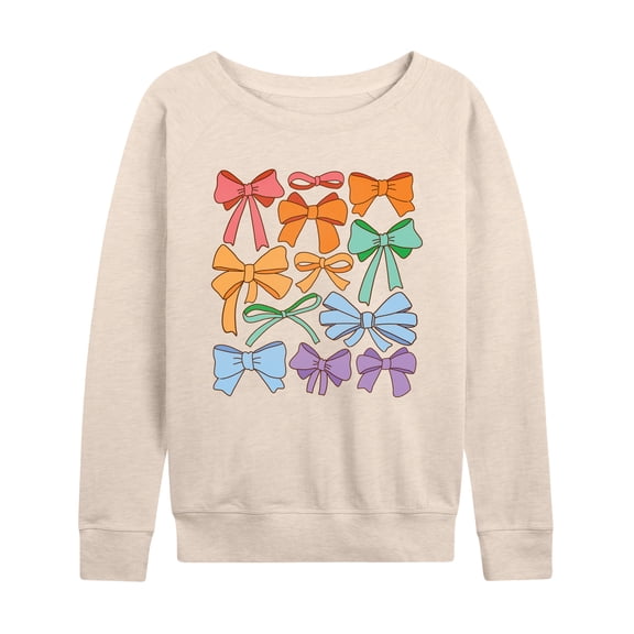 Instant Message - Pride Coquette Bows - Women's French Terry Long Sleeve Pullover
