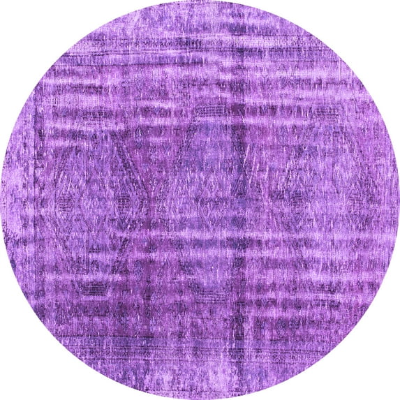 Ahgly Company Indoor Round Persian Purple Traditional Area Rugs, 5' Round