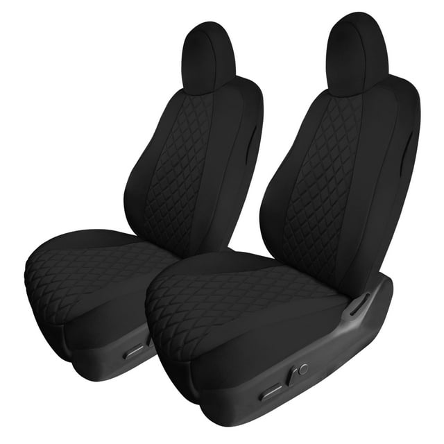 For 2017-2024 Tesla Model 3 FH Group Neoprene Waterproof Custom Fit Car Seat Covers Black - Front Seats