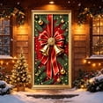 thumbnail image 3 of 2026 Christmas Indoor Home Decor Christmas Bow Branch Door Cover Gold Festive Door Decor, 3 of 8