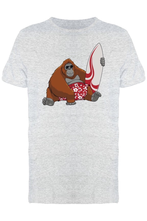 Funny Surfer Orangutan Tee Men's -Image by Shutterstock