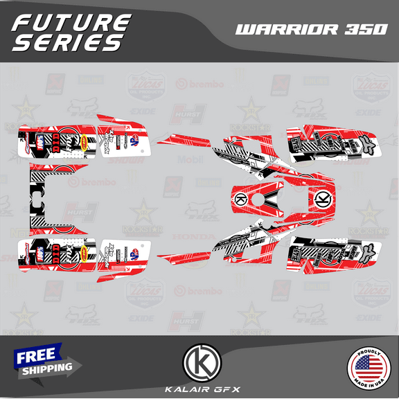 Kalair GFX Graphics Kit for Yamaha WARRIOR 350 (All Years) Future Series