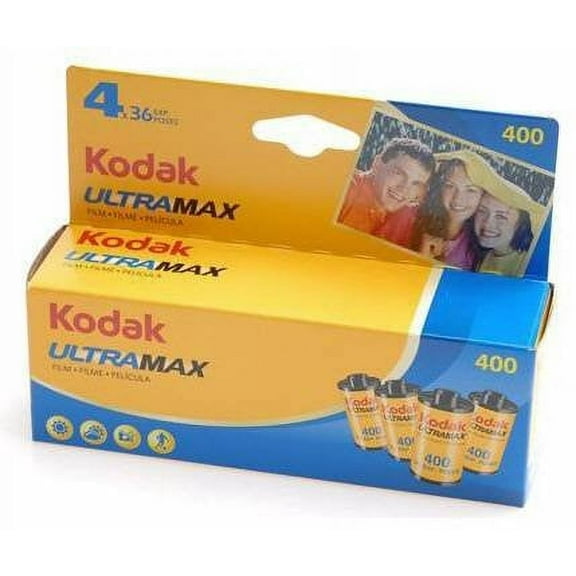 Kodak UltraMax 400 4 Rolls 36 Exposures Film, 35mm, 2.00" x 6.00", 4 Pack