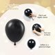 thumbnail image 3 of Globos Vicduotex negros y dorados, 60 unidades, 30 cm, con confeti, 3 of 6