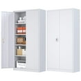 thumbnail image 2 of Garvee Metal Storage Cabinet, 71" Tall Cabinet with Doors & Adjustable Shelves for Home, Office, Warehouse, Tool, White, 2 of 8