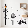 thumbnail image 1 of Adhesivos de pared con diseño de gato negro para lámpara de calle con diseño de amor, 60 x 30 cm, PV, 1 of 4