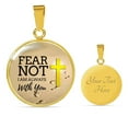 thumbnail image 5 of Fear Not God Is With You Isaiah 41:10 Christian Faith Circle Necklace, 5 of 10
