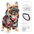 thumbnail image 4 of Bingfone Skull And Roses Dog Clothes Hoodie, Pet Winter Coat,Puppy Sweatshirts For Small Dogs Boy Girl,Suitable For All Breeds-X-Small, 4 of 9