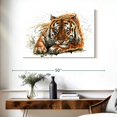 thumbnail image 3 of Elephant Stock Lounging Bengal Tiger Wall Art - Horizontal Canvas Wall Art - Living Room Wall Decor - Animal Canvas - White And Brown Decor - 39" x 26", 3 of 8