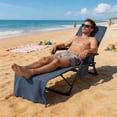 thumbnail image 4 of Btomtd Portable Beach Towels for Beach Chair, Solid Color Oversized Beach Towel for Travel, Bath Towels for Outdoor Use, Size 84.7" x 29.5", Navy, 4 of 7