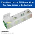 thumbnail image 3 of Medcenter 31-Day Pill Organizer with 4 Compartments and Alarm Clock – for Medications and Vitamins, 3 of 10