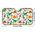 thumbnail image 2 of Car Windshield Sunshade Blocks Sun Visor Protector Tropical Leaves and Flowers Dinosaurs Foldable Sun Shield For Vehicle Car Truck SUV Van 51x27.5 inches Keep Vehicle Cool, 2 of 6