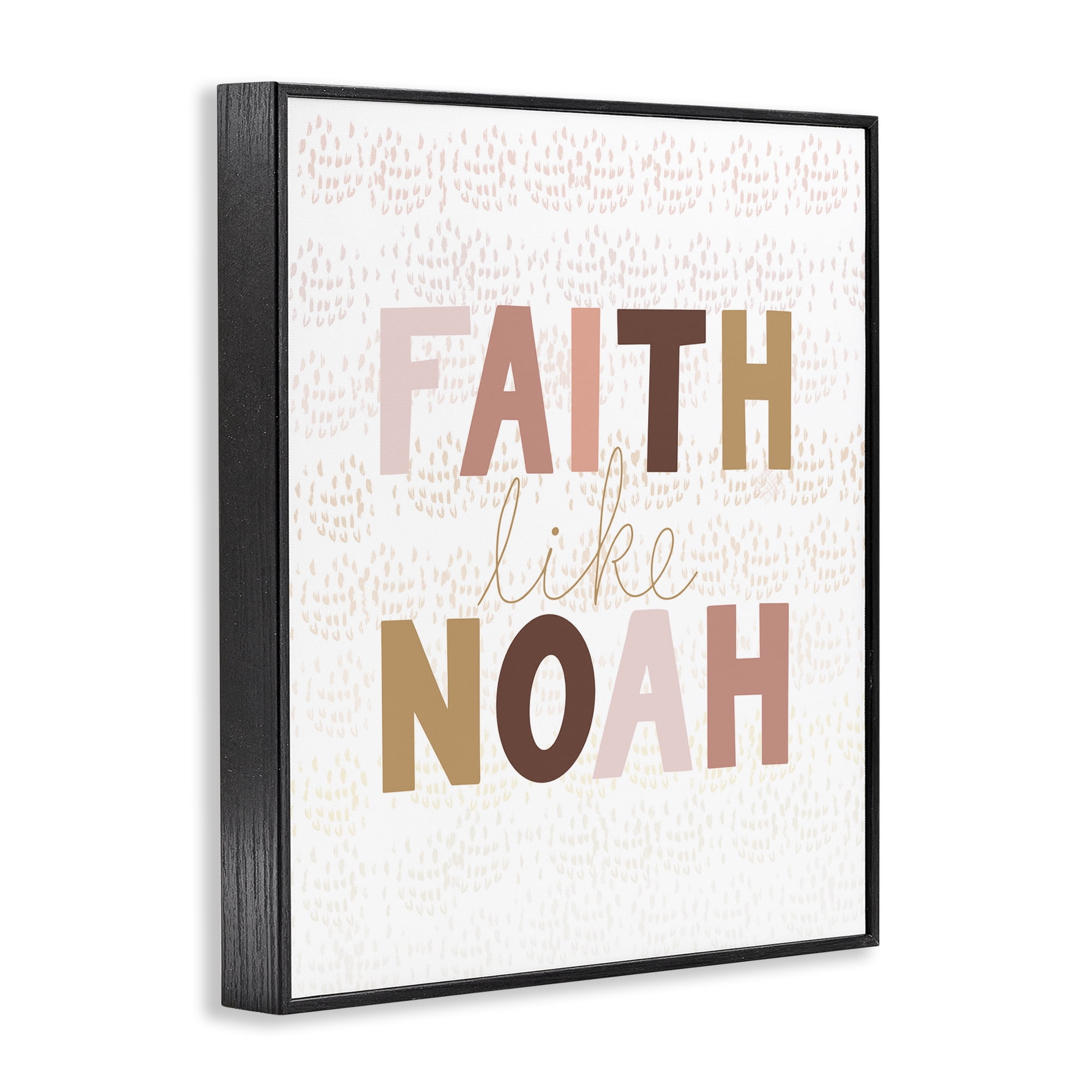 Stupell Industries Pastel Faith Like Noah's Religious Painting Black Framed Art Print Wall Art, 16 x 20