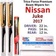 Performance Beam Wipers (Set of 3) w/Rear Wiper compatible with 2017 Nissan Juke