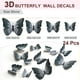thumbnail image 2 of Uxcell 3D Calcomanías de Pared de Mariposas Removibles Art Decals PVC Negro 24 Pcs, 2 of 7