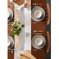 thumbnail image 2 of Ldtrchee Orange Grey Oil Painting Table Runner 72 Inches, Ombre Watercolor Modern Art Bed Runner Dresser Scarves Tabletop for Indoor Outdoor Parties/Ceremony/Banquet, 14" x 72", 2 of 8