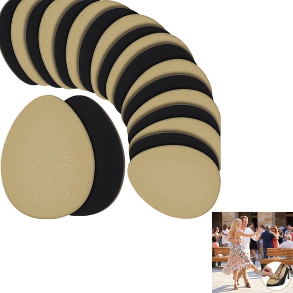 BlinkLLX 36 Pcs Non Slip Shoes Pads Suede Sole Protectors Adhesive for High Heeled Shoes Women Dance Sole Protector with Adhesive Backing, Black