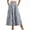 Denim light-blue / dark-blue, variant on Wxolcjlv Women's Elastic Waist Button Detail Denim‑Look Maxi Skirt Flared A‑Line Skirt With Big Pockets