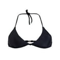 thumbnail image 4 of Womens Summer Halter Bikini Top Sexy Triangle Padded Push Up Bra V-Neck Solid Spaghetti Strap Swimsuit Tops, 4 of 7