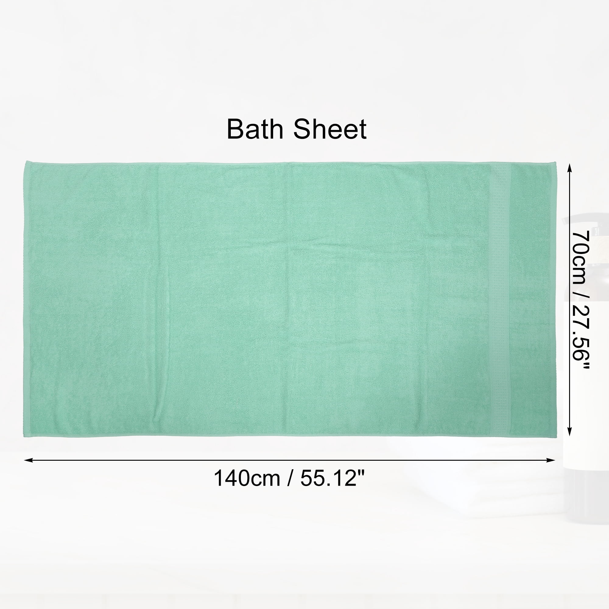 Unique Bargains 1 Pcs Cotton Bath Towel Plain Soft Absorbent Olive Green