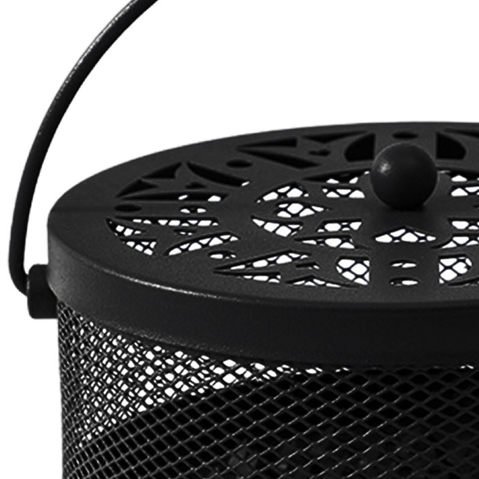 QccHieUs Coil Holder Censer Round Portable Hollow Stand Hanging Incense Burner Holder for Black