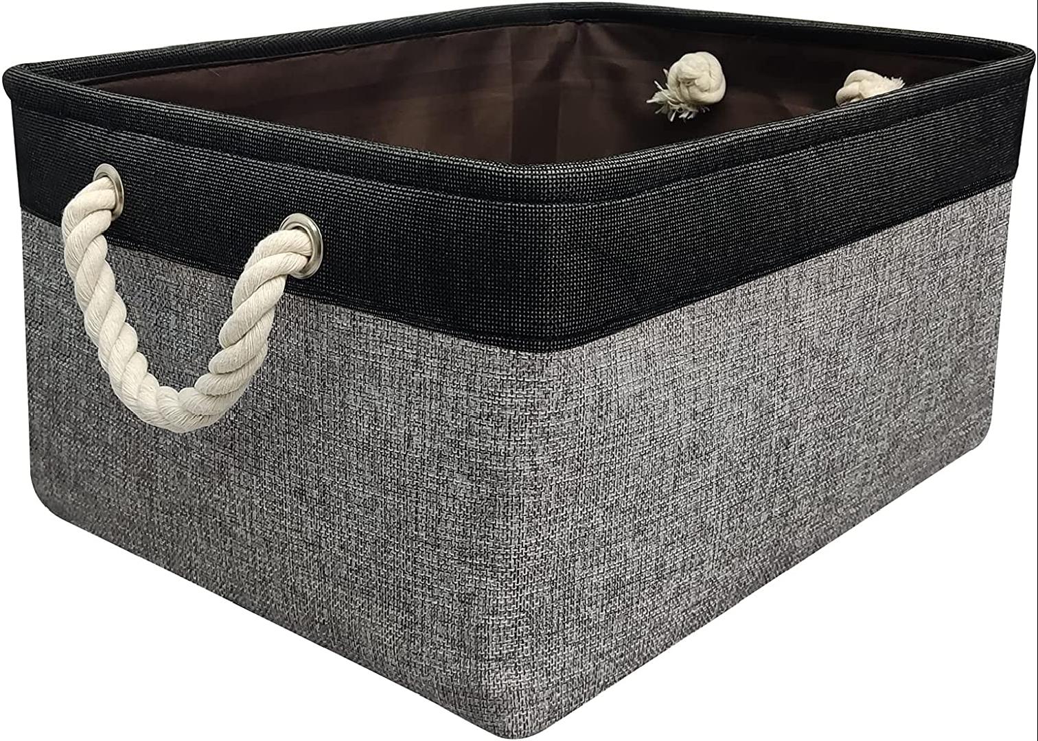 Storage Basket Bins Organizer Fabric Toy Basket with Handles Medium Baskets for Organizing