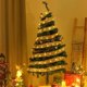thumbnail image 2 of Decoraciones navideñas Luces de cinta LED, (2x16 pies) 100 luces Decoraciones de cinta para árbol de Navidad emisores de luz, Guirnalda de cinta para árbol de Navidad de encaje con pilas (Oro), 2 of 5