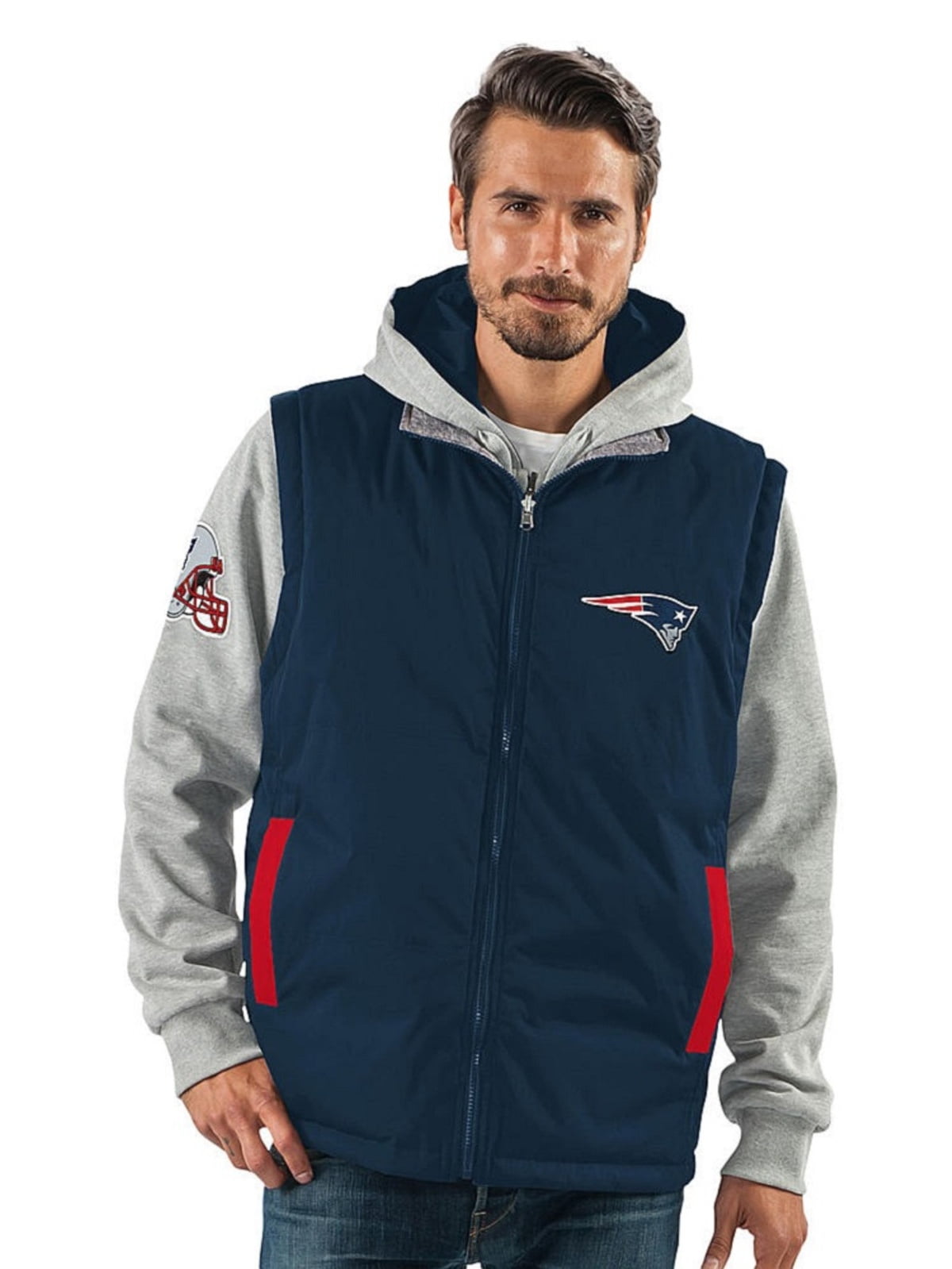 New England Patriots N-FL Mens 8-in1 Systems Jacket by