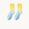 thumbnail image 3 of Wdfiry Unisex Gradient Mid-calf Socks Colorful Sports Outdoor Workout Stockings Comfy Breathable Socks, 3 of 4