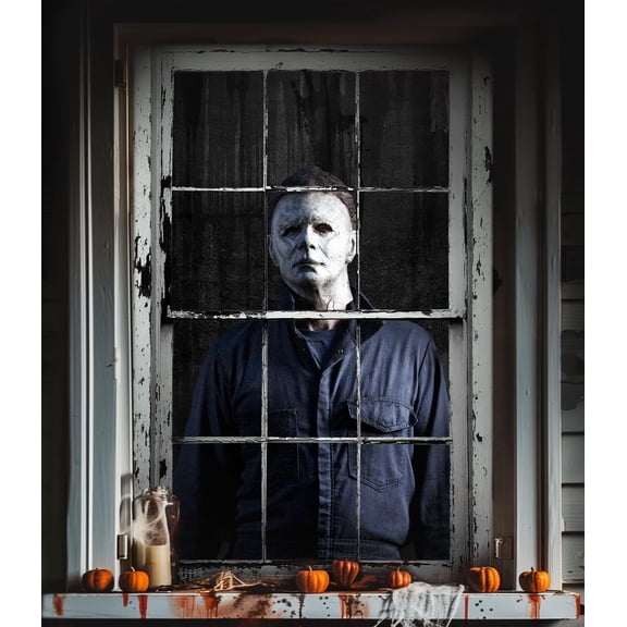 Halloween Horror Curtain, Scary Window Cover Decoration for Horror Night Party