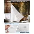 thumbnail image 3 of No Hook Cloth Fabric Shower Curtain with Snap in Liner, Brown Trees Waterproof Shower Curtains Set with See Through Top Window, Forest Art Decor Spring Summer Nature Leaf Bath Curtains Shower 54"x78", 3 of 6