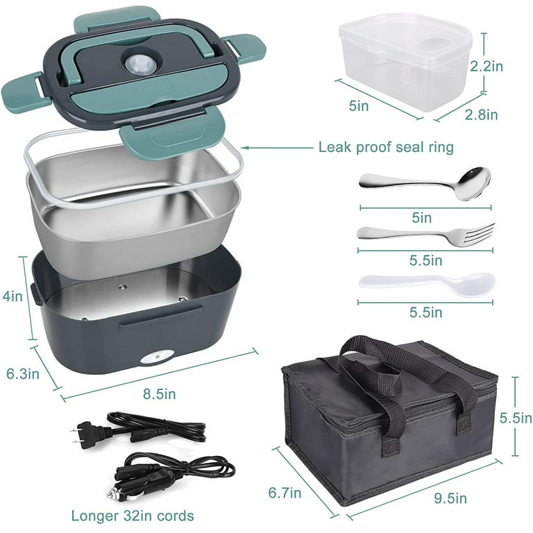 CJOIAW Electric Heated Lunch Box Portable Food Heater 1.8L High capacity  304 Stainless Steel Contain…See more CJOIAW Electric Heated Lunch Box