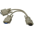 thumbnail image 2 of VGA Y Splitter Cable, One HD15 VGA to Two HD15 VGA Female Connectors on Monitor Y Cable, 28 AWG Single Shielded VGA Splitter Cord, Beige, 8 Inch, CableWholesale, 2 of 4