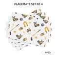 thumbnail image 3 of Placemats Set of 4 / 6, hockey skates stick puck helmet Placemats for Dining Table Indoor/Outdoors Heat Resistant Washable Placemats 18" x 12", 3 of 8