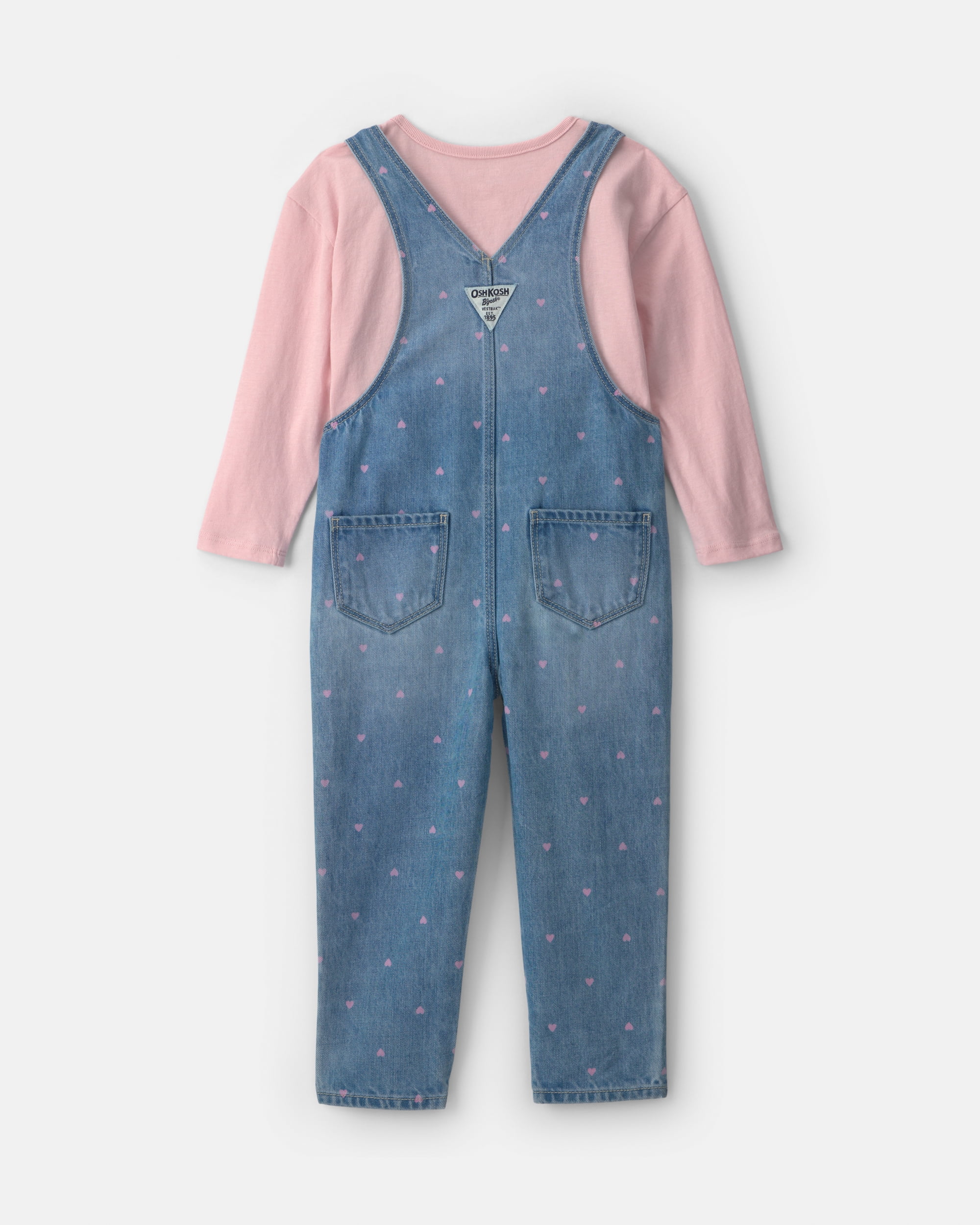 Oshkosh B'gosh Toddler Girl Overall and Top Outfit Set, 2-Piece, Sizes 2T - 5T