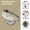 thumbnail image 5 of Fanny Pack White Christmas Gnome Pattern Waist Pack Bag,Running Cross Bag,Waterproof Large Fanny Packs for Women Men for Travel Running Hiking Cycling, 5 of 6