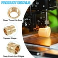 thumbnail image 3 of Uxcell Brass Threaded Insert Metric Knurled Nuts Heat Set Insert for Industrial Projects and Electronics 20 M1.2x2.5x2 mm, 3 of 6